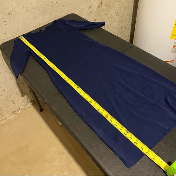 Ralph Lauren Women’s Navy Blue Bodycon Pencil Dress Size M Cotton - Picture 11 of 11